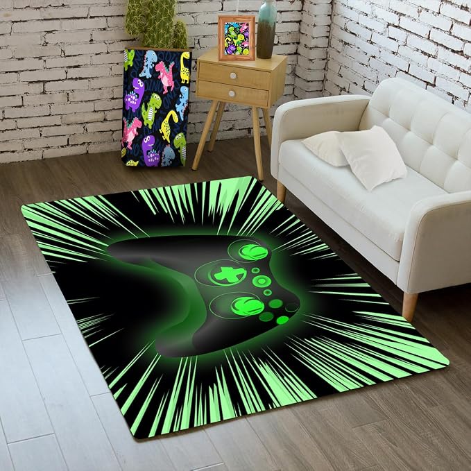 Gamer Rugs Controller Gamepad Carpets Game Rugs for Boys Gaming Bedroom Home Decor Mats 2'x3'