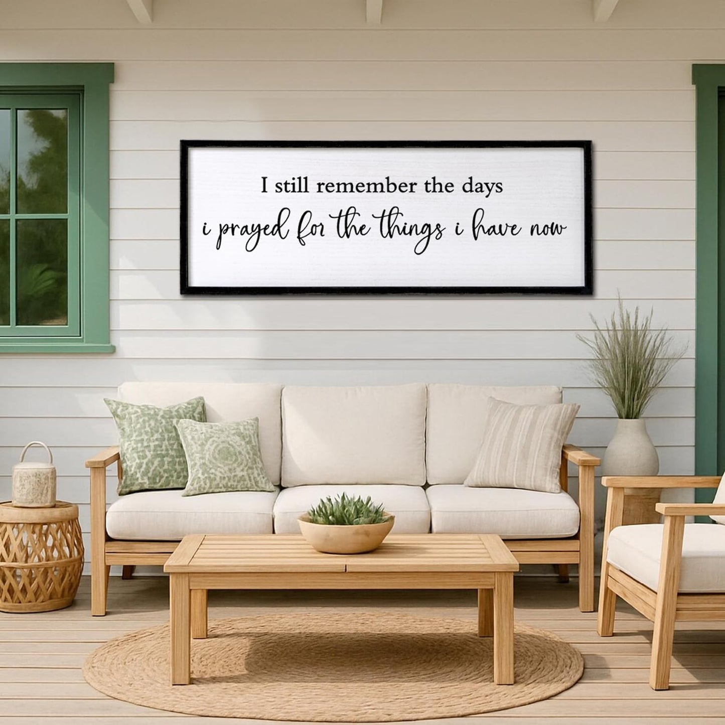 I Still Remember The Days I Prayed Wall Decor Art 24"X10" for Home Living Room Family Wall Wooden Framed Sign (Black)