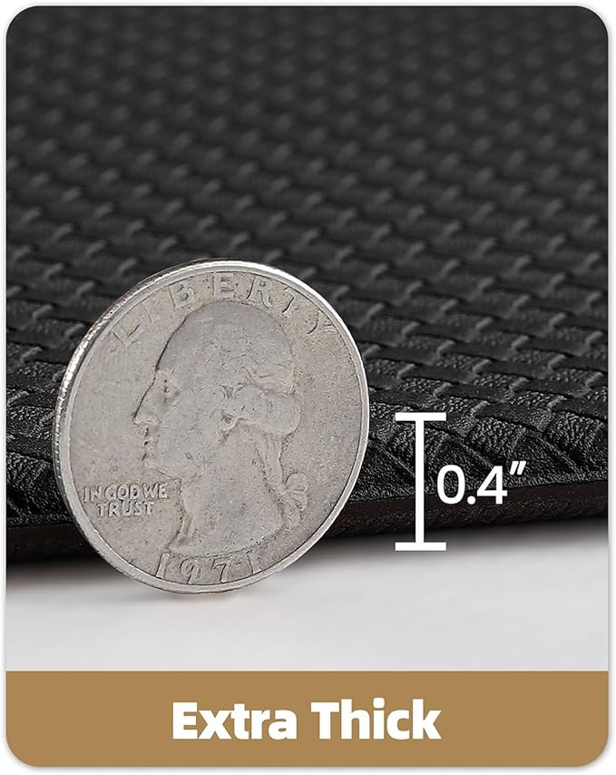 Color&Geometry Anti Fatigue Cushion Padded Kitchen Mat for Floor - 24x59+24x94,Easy Clean, Waterproof & Oil Proof, Anti Slip, Foam Rubber Runner Rug for Front Sink Comfort Standing, Black Set of 2