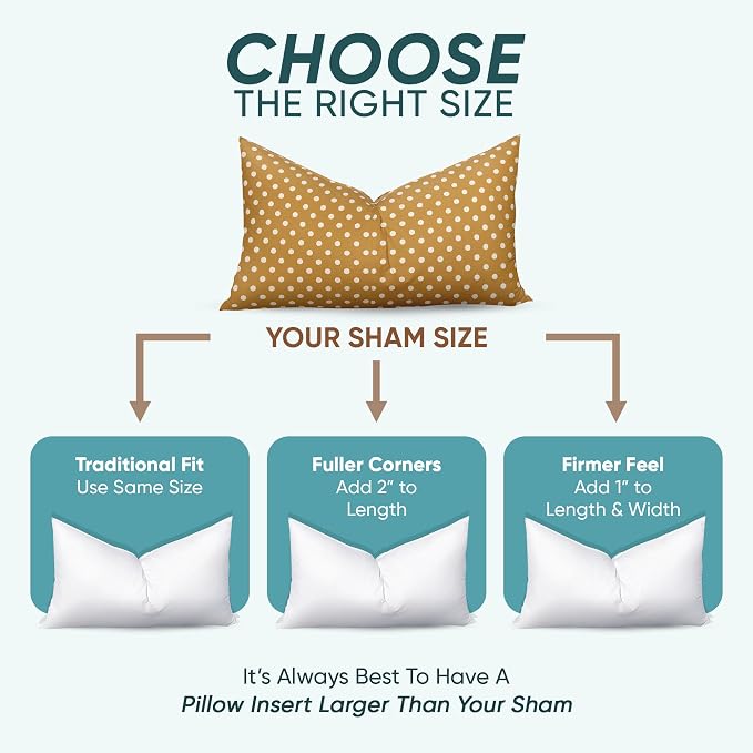 Pillowflex Synthetic Down Pillow Insert - 12x16 Down Alternative Pillow, Ultra Soft, Small Rectangle Lumbar, Travel, Neck, Sleeping Pillow - 1 Decorative Pillow Form