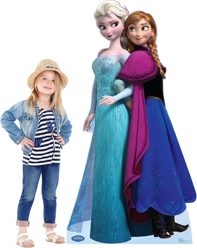 Cardboard People Elsa & Anna Life Size Cardboard Cutout Standup - Disney's Frozen (2013 Film)
