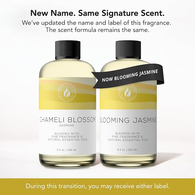 Aroma Country Blooming Jasmine Luxury Diffuser Oil Refill (8.5 Fl Oz) | Hotel-Inspired • Long-Lasting Home Fragrance • for Aromatherapy, Reed Diffusers, Diffuser Machines & Room Sprays