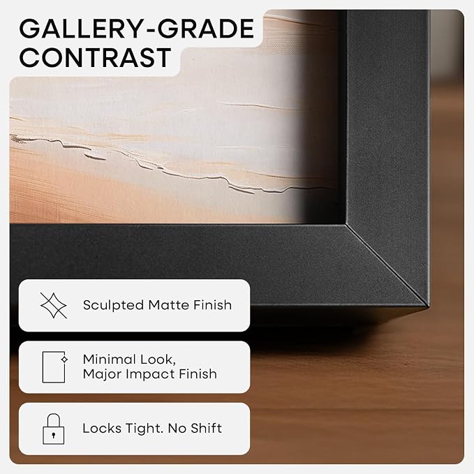 Homeforia 11 x 17 Picture Frame Black, High End Metal 11x17 Poster Frames with Mat 8x12 for Photo, 11 x 17 Black Frame Matted to 8 x 12 inch Print, 17x11 Thin Frame, Tempered Glass, Wall Kit, Set of 3