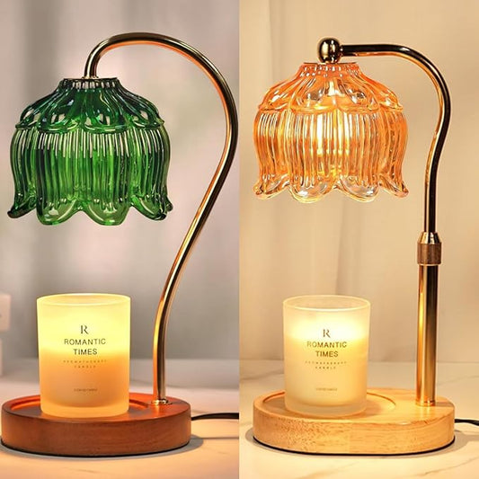 Funistree Christmas Birthday Gifts for Women, Candle Warmer Lamp with Timer & Height Adjustable, House Warming Gift for New Home Essentials, Gift for Mom Her Grandma, Flower Candle Warming Lamp