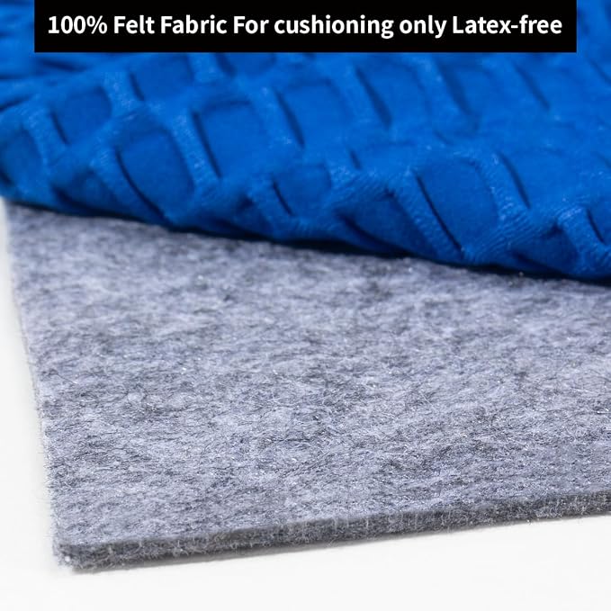 Felt Rug Pad - 1/8 5x7 Thick Foot Extra Large Area Liner for All Floors and Trims, Thick Pad for Hardwood Floors Under Rugs, Keeps Rugs Softly and Securely in Place