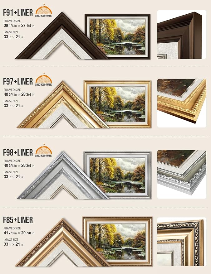 DECORARTS - River Landscape 1903 by Peder Mork Monsted. World Famous Painting Reproduction. Giclee Prints in Classic Golden Frame Ready to Hang