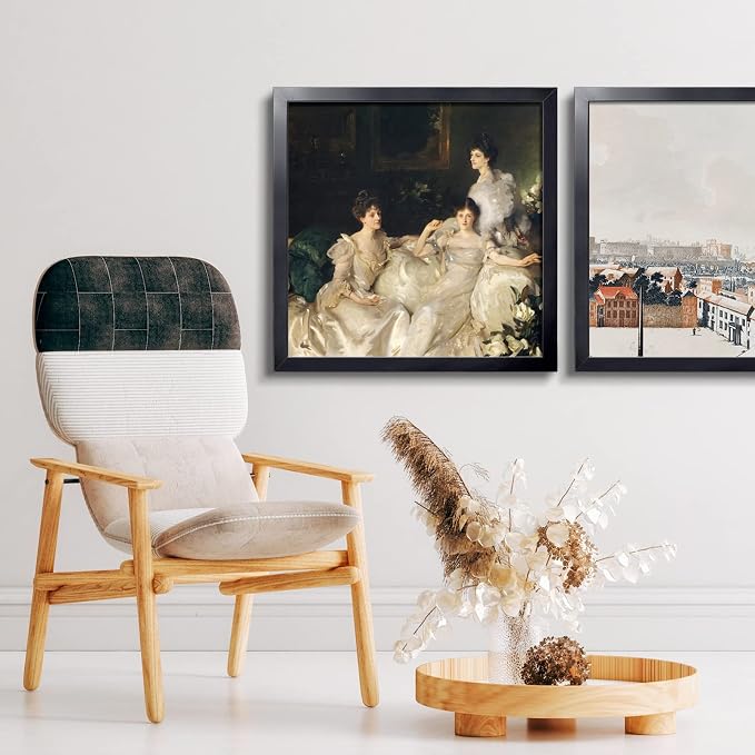 LaVie Home 24x24 Picture Frame, Square Poster Frame with High Definition Plexiglass, Horizontal or Vertical Wall Gallery 24 x 24 Frames Suitable for Photos, Artworks, Posters,Puzzle, Black 1pc