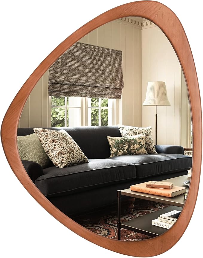 WallBeyond Asymmetrical Mirror, Irregular Wall Mirror for Bathroom, Wall Mirrors Decorative for Bedroom Living Room Entryway Hall, Unique Wall Mirror 25" x 20"