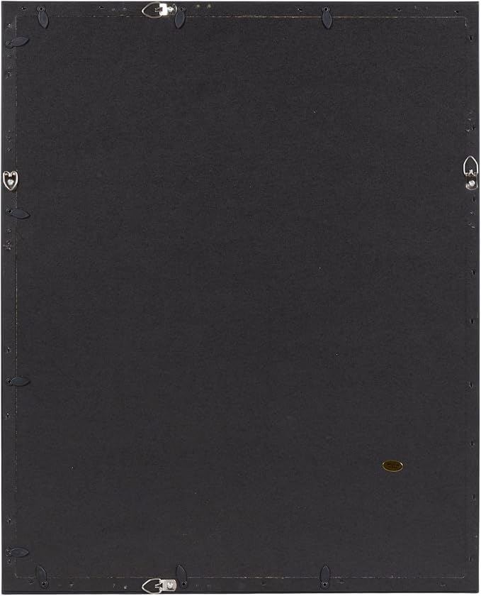 Kate and Laurel Adlynn Rectangle Picture Frame Set of 3; 16 x 20 matted to 8 x 10; Black; Modern Three-Piece Frame Set for Gallery Wall Frame Set in Living Room Wall Decor