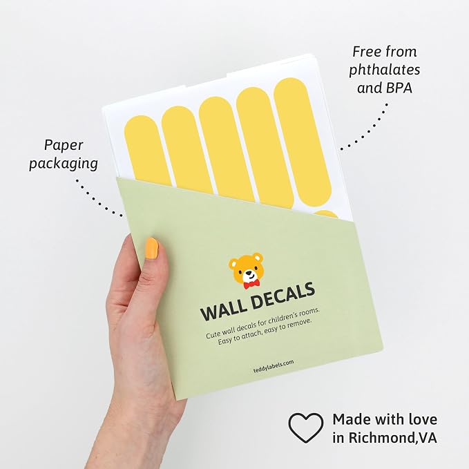 Removable Wall Decals for Kids Room – Peel and Stick Wall Stickers for Girls & Boys Bedroom, Playroom & Nursery – Easy to Apply Wall Decor - Sprinkles
