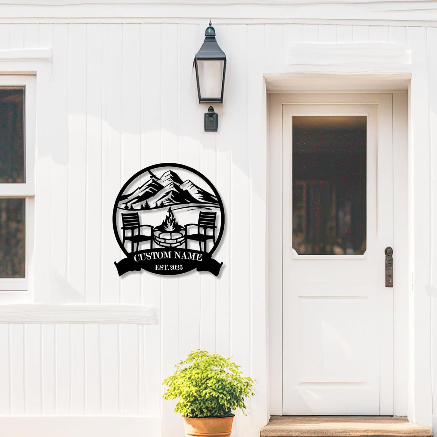 Custom Metal Camping Signs Outdoor - Personalized Size Rustic Wall Art, Lake House Decor, Farmhouse Gift for RV, Cabin & Garden - MADE IN USA