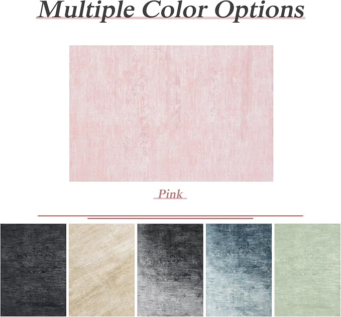 LIANLAM 2x6 Washable Runner Rugs, Pink Stainproof Non-Slip for Hallway | Low pile washable runner rug, stain-resistant & non-slip backing, pet & kids friendly for hallway kitchen bedroom(2x6,Pink)