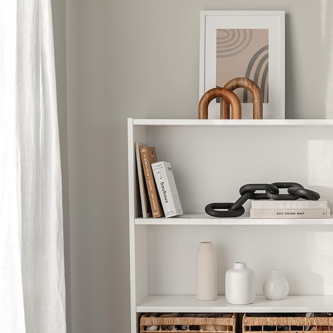 PEAKOLY Wood Arch Bookshelf Decor - Modern Shelf Decor Accents, Decorative Objects for Coffee Table, Entryway Table Sculptures, Minimalist Home Decorations for TV Console, Built in Shelves and Mantle