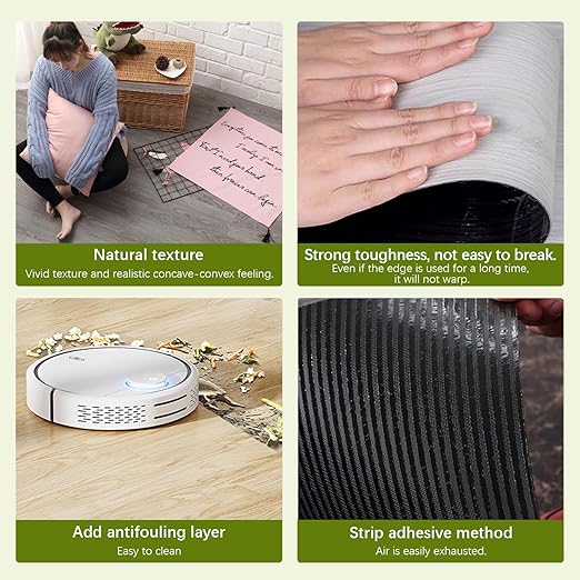 Peel and Stick Floor Tile Natural Wood Grain Appearance Self Adhesive Waterproof Fire Prevention and Scratch Prevention Suitable for Kitchen Bedroom Office (French Grey, 36PCS)