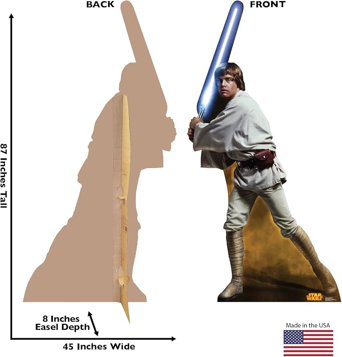 Cardboard People Luke Skywalker Life Size Cardboard Cutout Standup - Star Wars Classics Retouched