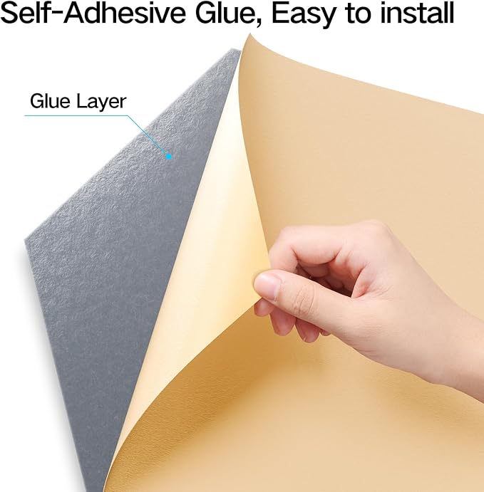 18 Pack Self-Adhesive Acoustic Panels 12" X 10" X 0.4" - Sound Proof Foam Panels for Wall with High Density, Y-Lined Design, Flame Resistant, Absorb Noise and Eliminate Echoes(Smoke Gray)