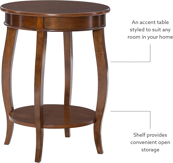 Powell Furniture Powell Hazelnut Round Shelf Table,, 18"L x 18"W x 24"H