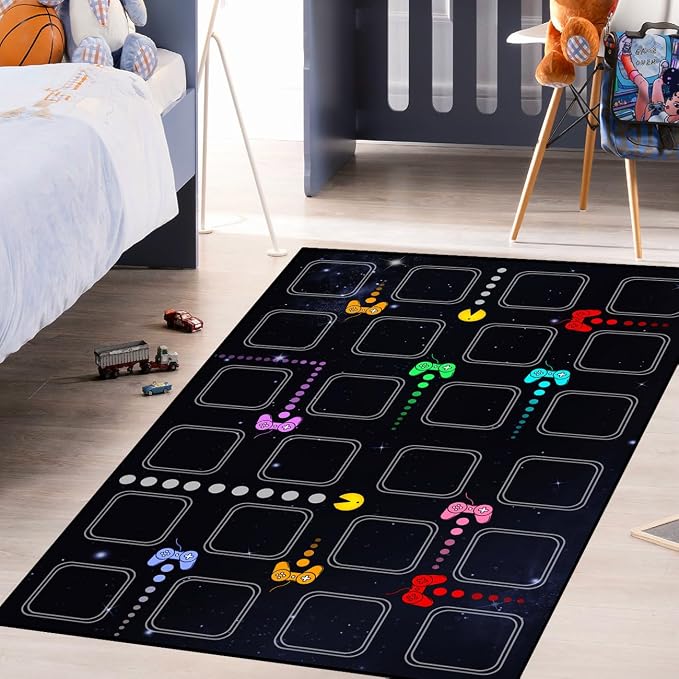Gamer Area Rugs for Boys Bedroom, Gaming Rugs for Kids Room Home Decor Controller Gamepad Carpet Doormat 2'x3'