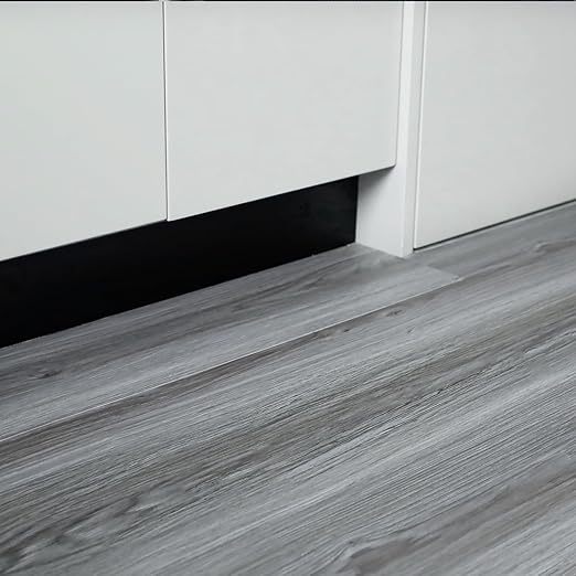 Wood Grain Peel and Stick Floor Tiles – 11.8” Width, Full Roll Length of 118" – Versatile Design for Any Space, Grey Self Adhesive Vinyl Flooring, Waterproof and Non-Slip Features