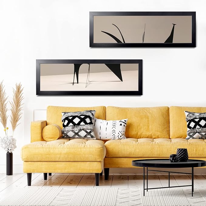 LaVie Home 8x24 Picture Frame Black, Panoramic Picture Frame for Wall Decoration, Classic Black Minimalist Style Suitable for Decorating Houses, Offices, Hotels（1 Pack）