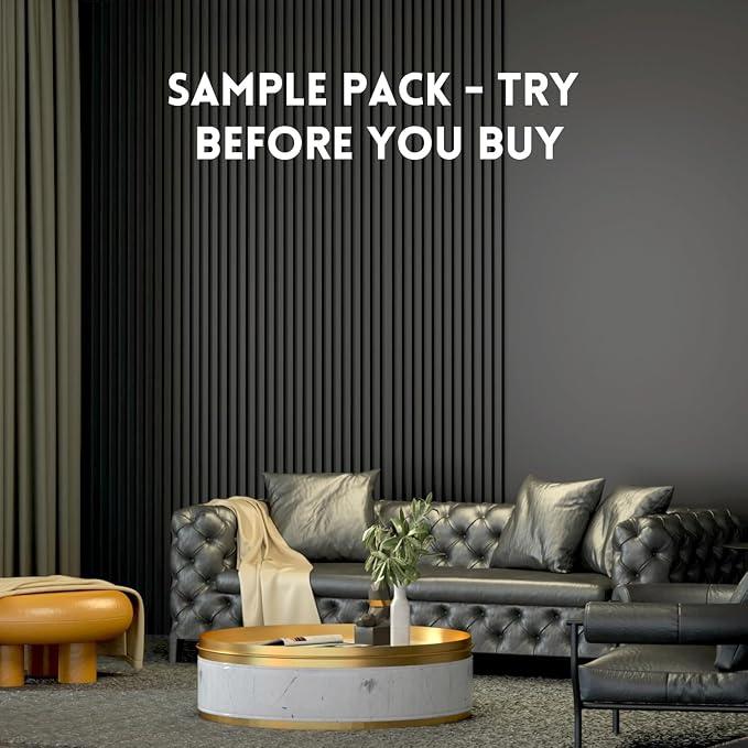 RITOLLO Wood Panels for Wall 4.92"×7.68" Acoustic Panels for Interior Wall Decor, 3D Wood Slat Wall Panel/Fluted Sound Absorbing Panel - 8 Color Samples 8 Pack