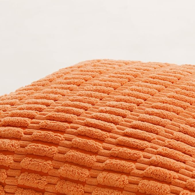 Fancy Homi 4 Packs Decorative Throw Pillow Covers for Living Room Couch Bed, Modern Farmhouse Boho Home Décor Accent Cushion Case, 26" x 26", Orange