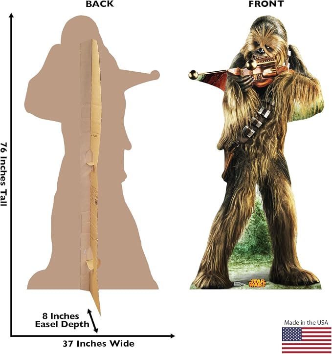 Cardboard People Chewbacca Life Size Cardboard Cutout Standup - Star Wars Classics Retouched