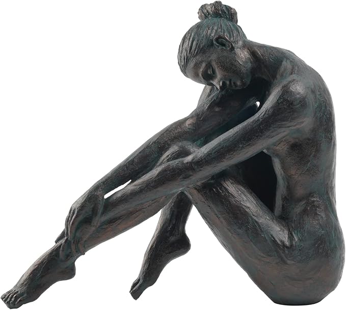 Guichifun Yoga Dancer Statue Home Decoration - Resin Bronze Sculpture Modern Creative Home Garden Statue Handicrafts Art Ware Home Décor Office Room or Outdoor Garden Gifts 16.3 x 7.15 x 13.9 Inch