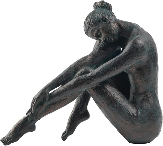 Guichifun Yoga Dancer Statue Home Decoration - Resin Bronze Sculpture Modern Creative Home Garden Statue Handicrafts Art Ware Home Décor Office Room or Outdoor Garden Gifts 16.3 x 7.15 x 13.9 Inch
