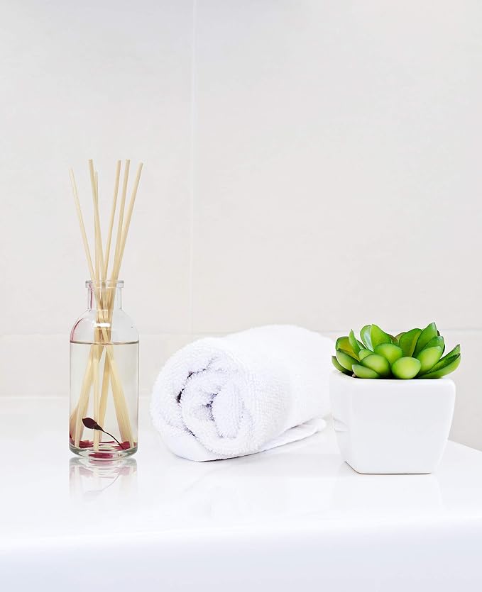 Urban Naturals Reed Diffuser Set, Red Roses - Bathroom Shelf Décor | Floral Scented Sticks Room Freshener for Bathroom, Kitchen & Bedroom, Great Gift Idea