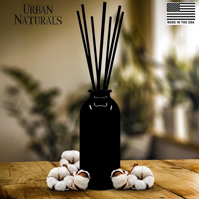 Urban Naturals Reed Diffuser Set, Crisp White Linen - Bathroom Shelf Décor