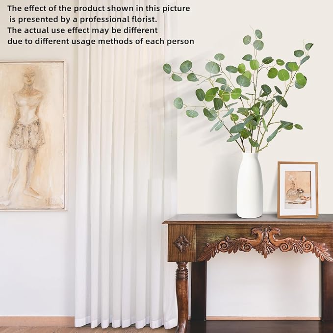 Melorca&Guilla Artificial Plants,3PCS 43.3" Green Large Fake Eucalyptus Faux Branches for Vase,Faux Greenery Stems for Shop Garden Office Home Décor