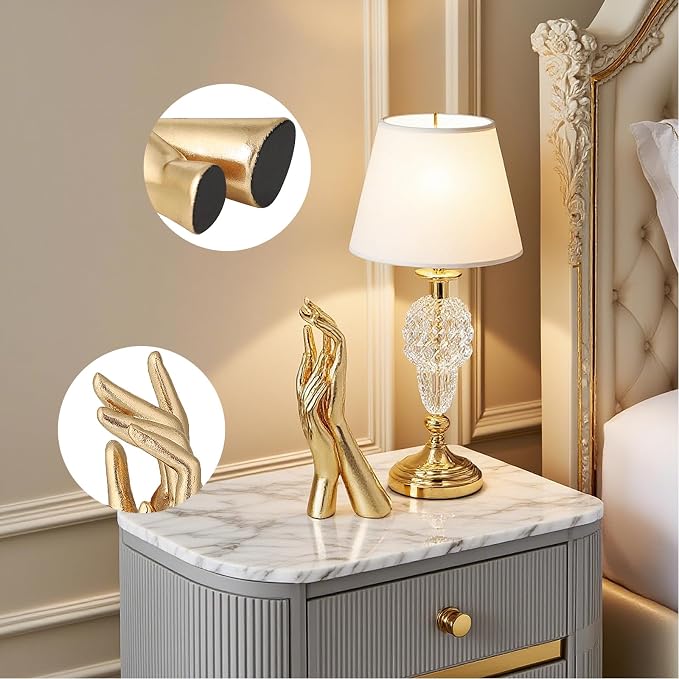 Golden Hands Sculpture Resin Statues Home Decor (Golden Hands) | Gold Hands Shelf Decor Electroplated Resin Statues Office Desktop Home Decor Bedroom Sculpture Indoor/Outdoor Ornament