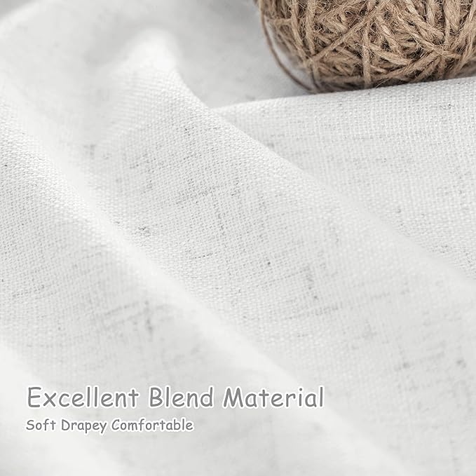 UHITECH Short Linen Blackout Curtains 30 Inches Length for Small Window Panels Back Tab/Rod Pocket Beige Black Out Curtains Basement Thermal Kitchen Drapes 2.5ft