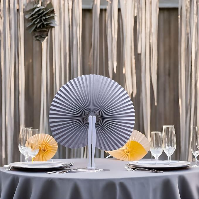 24 Pieces Multicolor Round Paper Fans | Foldable Handheld Fans for Women,Folding Hand Fans for Wedding,Bridal Guest,Church,Party Favors,Dancing,Birthday,DIY