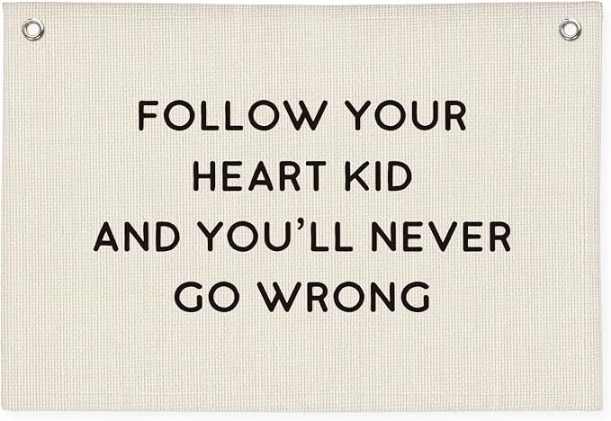 Positive Affirmations Wall Decor, Inspirational Canvas Banner Wall Hanging Banner Flag Decor for Classroom Homeschool Decor
