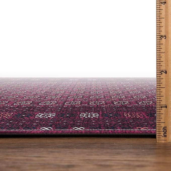 Keen Home Design 10x14 Rug - Machine Washable Area Rug with Non-Slip Backing, Ideal for Living Room, Dining Room, Bedroom - Vintage, Easy Clean, Durable, Low Pile Rug - (9'7" x 14')