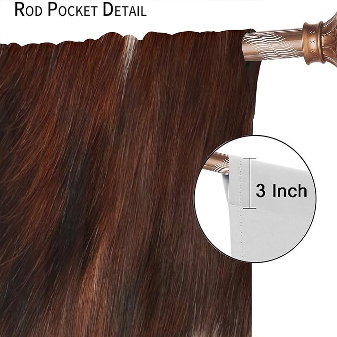 Cowhide Blackout Curtain, Western Rustic Cow Print Brown White Animal Fur Skin Drapes, Rod Pocket Window Treatments 2 Panels Curtains for Bedroom Office Living Room Kitchen Decor 63"W X 72"L