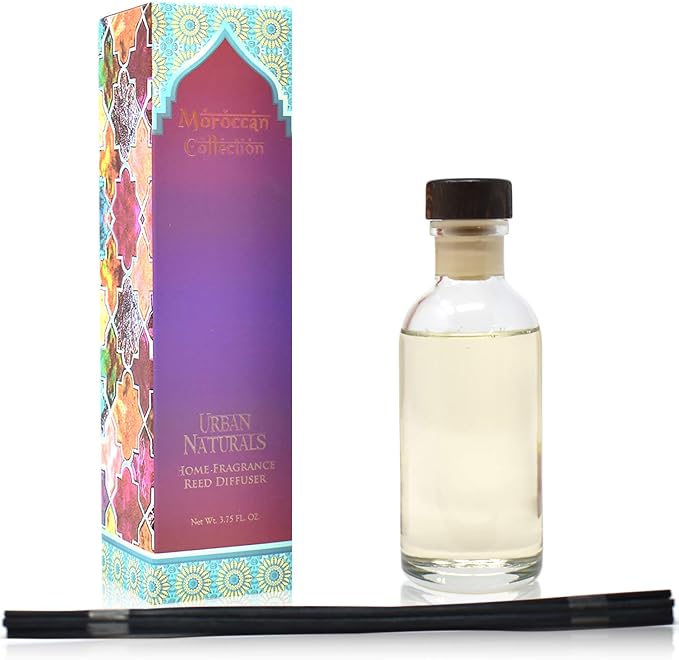 Urban Naturals Reed Diffuser Set, Moroccan Amber - Bathroom Shelf Décor