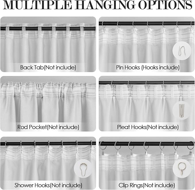 Floor to Ceiling Curtain, for Ceiling Track or Rod with Hooks, Extra Wide Blackout Curtains Room Separator Soundproof, Privacy Room Divider Curtains for Wall Ceiling Mount Track, 1 Panel