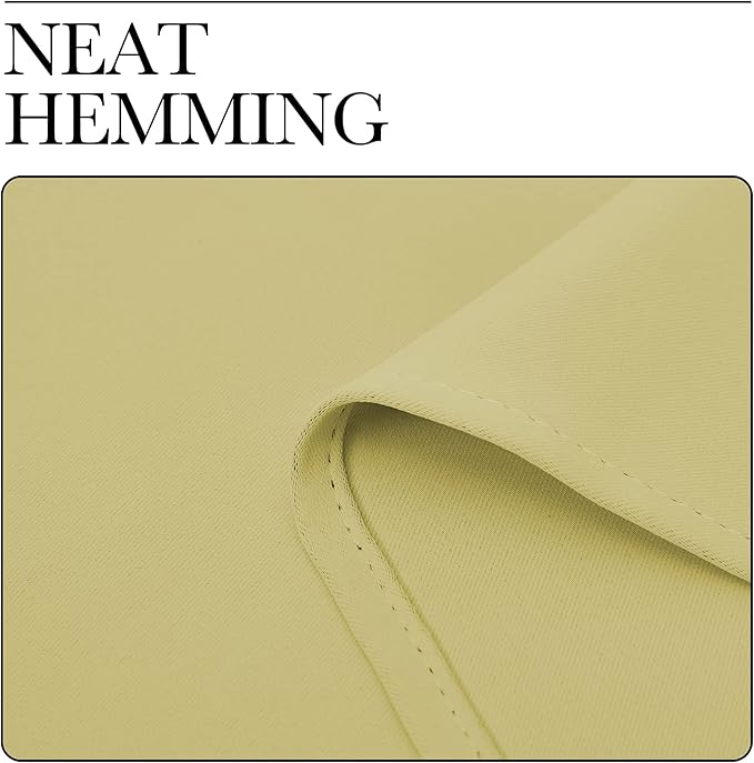 NICETOWN 84 inches Blackout Curtains for Office and Theater, Thermal Insulated Solid Grommet Drapes for Living Room (Paler Yellow, 1 Pair, 42 inches Wide)