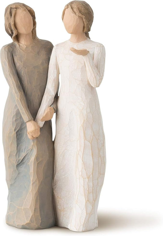 Willow Tree My Sister, My Friend, Walk with me. and Along The Way, We'll Share Everything, A Gift to Celebrate Supportive Friendships Among Women, Sisters, Co-Workers, Sculpted Hand-Painted Figure