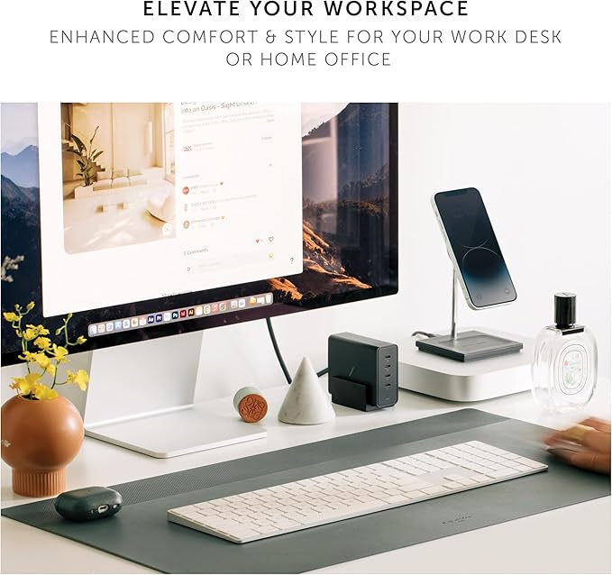 Native Union Desk Mat – Water-Resistant Dual-Sided Desk Pad for Office or Home – for Laptop, Mouse, Keyboard, Writing – Easy to Clean & Protective – Made of Sustainable Materials – 25.6" x 14.1"