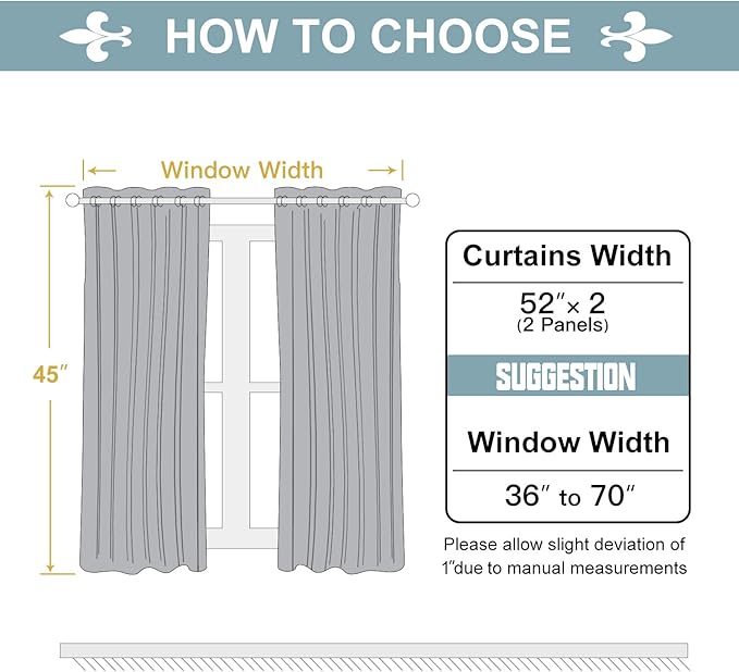 ChrisDowa White 100% Blackout Curtains for Bedroom with Black Liner, 2 Thick Layers Total Blackout Thermal Insulated Grommet Window Curtains 2 Panels Set (Pure White, 52 x 45 Inch)