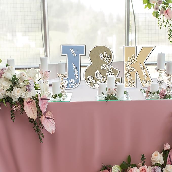 Layered 12 Inch Large Wooden Letters for Wall Decor, Flowered Paintable Wooden Nursery Letters for Crafts Wood Alphabet Letter O for Birthday Boho Nursery Name Sign Wedding Home Decoration