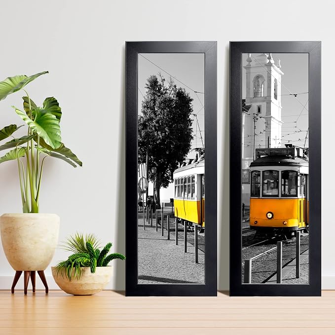 LaVie Home 9x27 Picture Frame Black, Panoramic Picture Frame for Wall Decoration, Classic Black Minimalist Style Suitable for Decorating Houses, Offices, Hotels（1 Pack）
