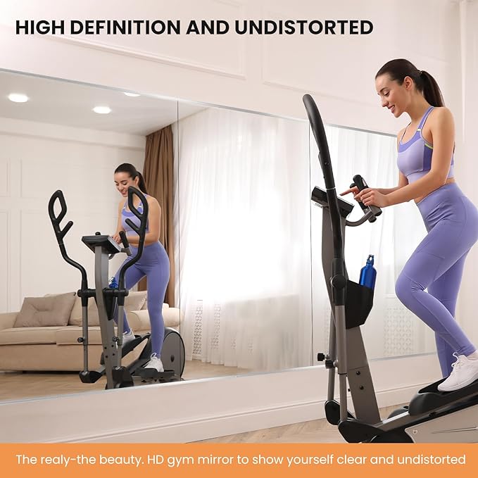 pertetey Home Gym Mirror, 63X24 Inch(1Pack) Large Frameless Tempered Glass Full Body Wall Mounted Mirror for Gym, Yoga, Exercise, Dance Studio