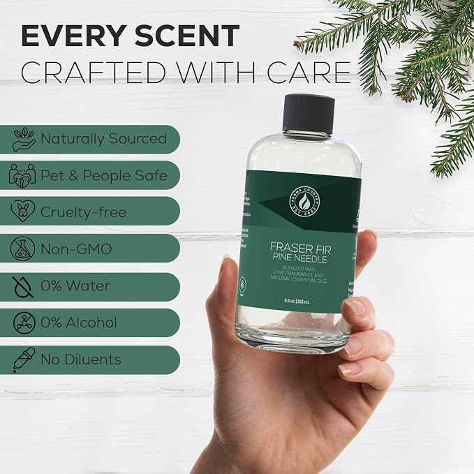 Aroma Country Fraser Fir Luxury Diffuser Oil Refill (8.5 Fl Oz) | Hotel-Inspired • Long-Lasting Home Fragrance • for Aromatherapy, Reed Diffusers, Diffuser Machines & Room Sprays
