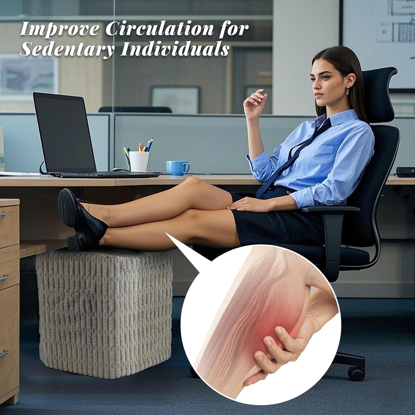 Hexagon Pouf Ottoman Stuffed with 2 Pockets & Handle, Comfort Corduroy Poufs, Non-Slip Foot Stool Storage Ottoman, Foam Floor Poufs Foot Rest for Couch, Bedroom (Beige)