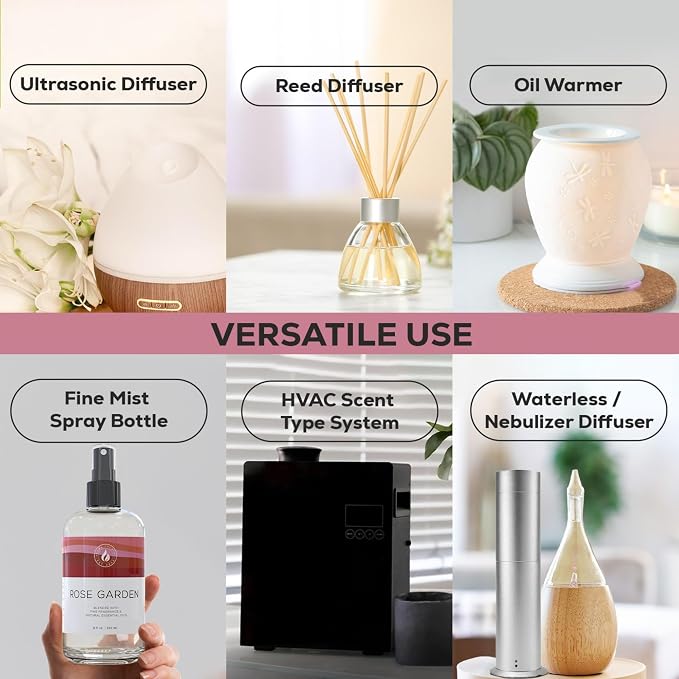 Aroma Country Rose Garden Luxury Diffuser Oil Refill (8.5 Fl Oz) | Hotel-Inspired • Long-Lasting Home Fragrance • for Aromatherapy, Reed Diffusers, Diffuser Machines & Room Sprays